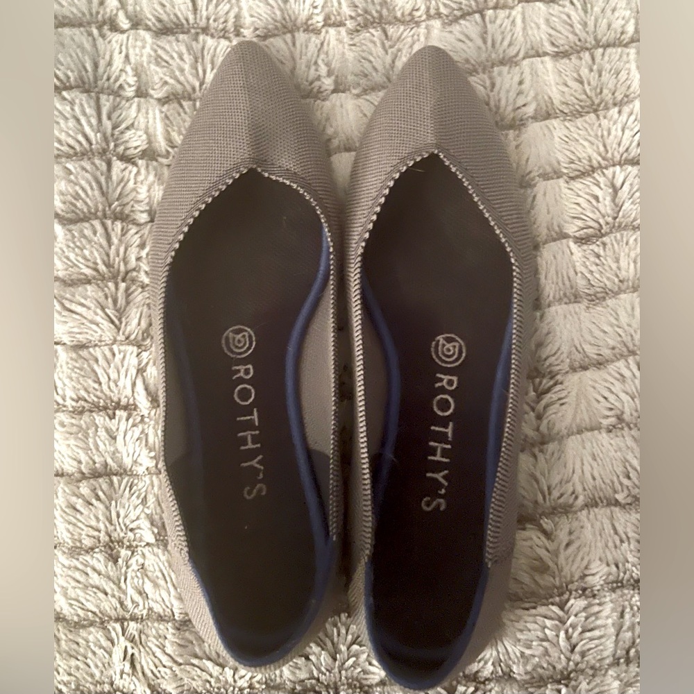 Grey Flats Pointed Toe Rothy’s: The Point